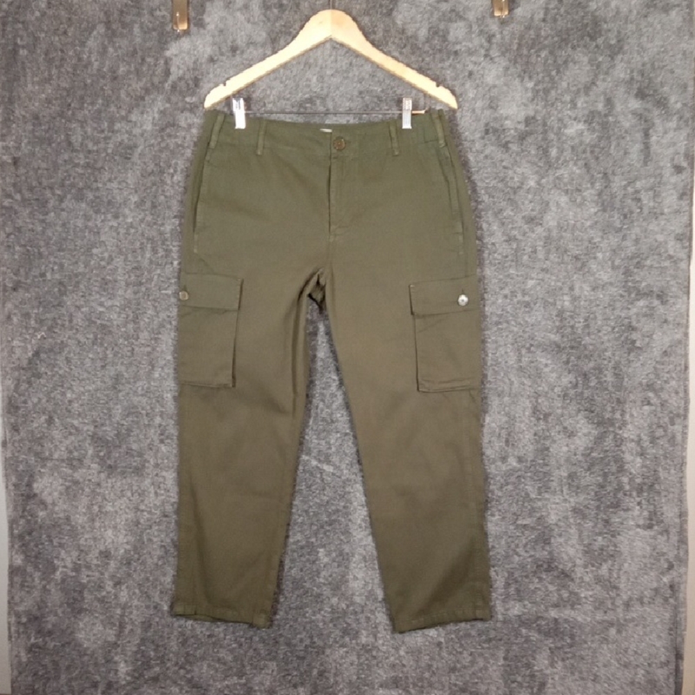 Frame Relaxed Utility Pant In Olive Green Surplus Cropped Womens 29